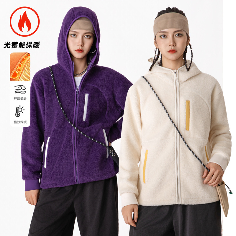 Флисовый жакет для женщин, новый осенне-зимний флисовый жакет, утолщенный антистатический теплый свитер с капюшоном для мужчин