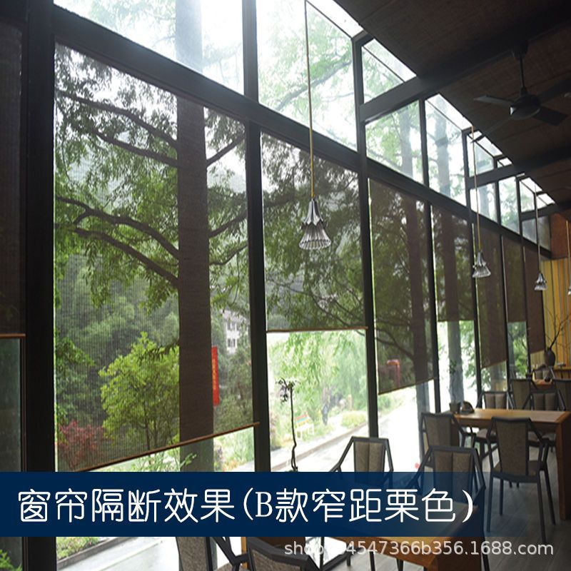 Bamboo Curtain Engineering Roller Curtain Door Curtain Sunshade Sunscreen Study Room Balcony Tea Room Shading Roll-up Bamboo Curtain