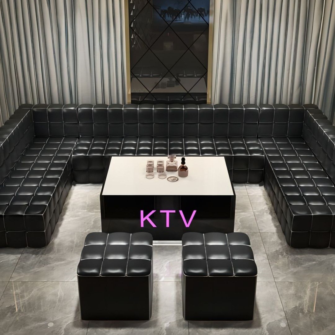 Customized Ktv Sofa, Nightclub, Billiards Bar, Sofa Booth, Home Ktv Box Sofa, Coffee Table Combination U