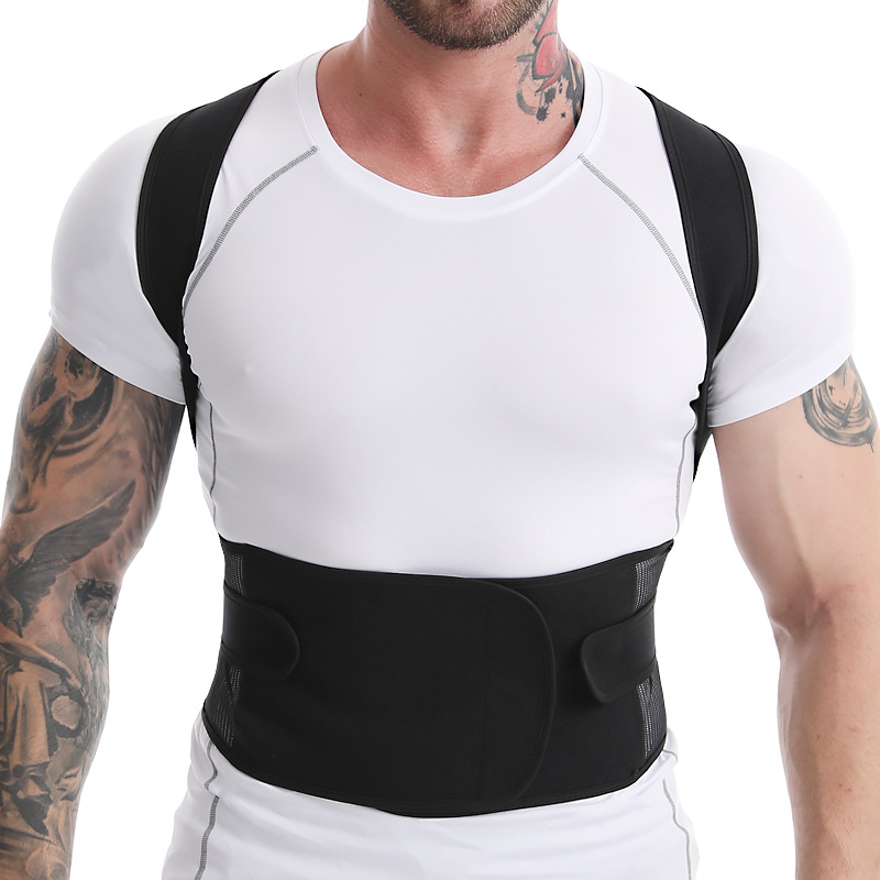 Waist widening adjustable back posture orthosis anti-hunchback sitting posture orthosis belt shoulder body support belt