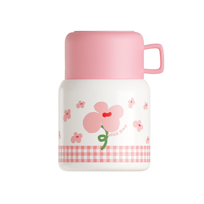 Sakura Stew Pot Stainless Steel Insulated Cup Portable Bird's Nest and White Fungus Soup Cup Office Worker Health Breakfast Stew Beaker