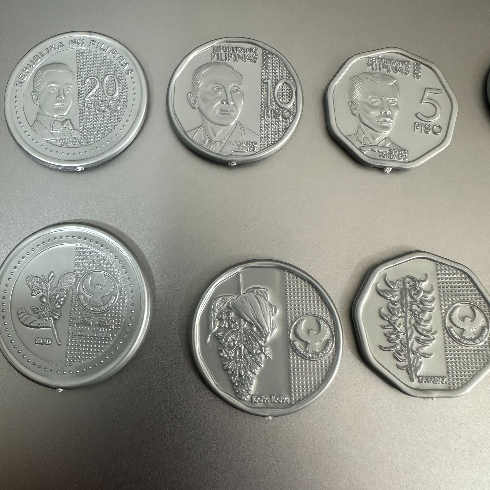 Philippine Commemorative Coin Game Coin 20 Pesos 10 Pesos 5 Pesos 1 Peso Plastic Coin Custom Dollar Coin