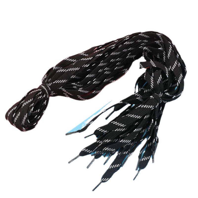 Shoelace 1cm color double hollow flower texture polyester shoelace fit sports casual high flat shoelace rope