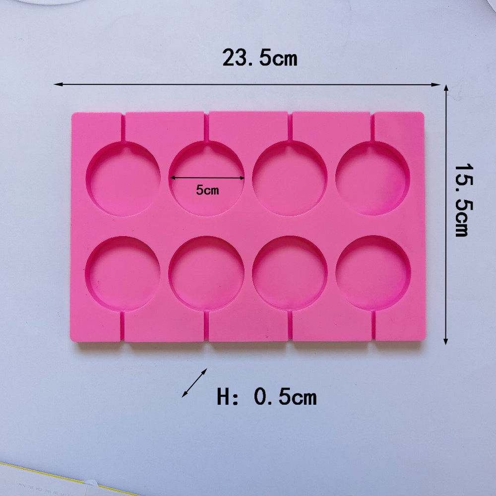8-piece Lollipop 416 Chocolate Silicone Mold Candy Pudding Dessert Mold Cake Decoration Baking Utensils
