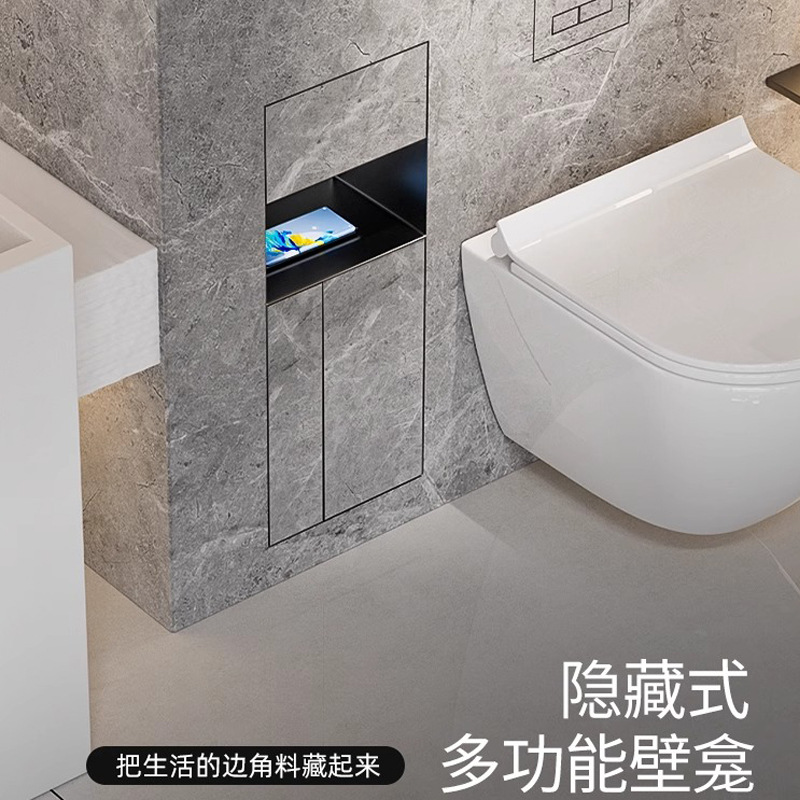 Встраиваемая мусорка из нержавеющей стали 304 для ванной, скрытое место для туалетной щетки с закрытой коробкой для салфеток