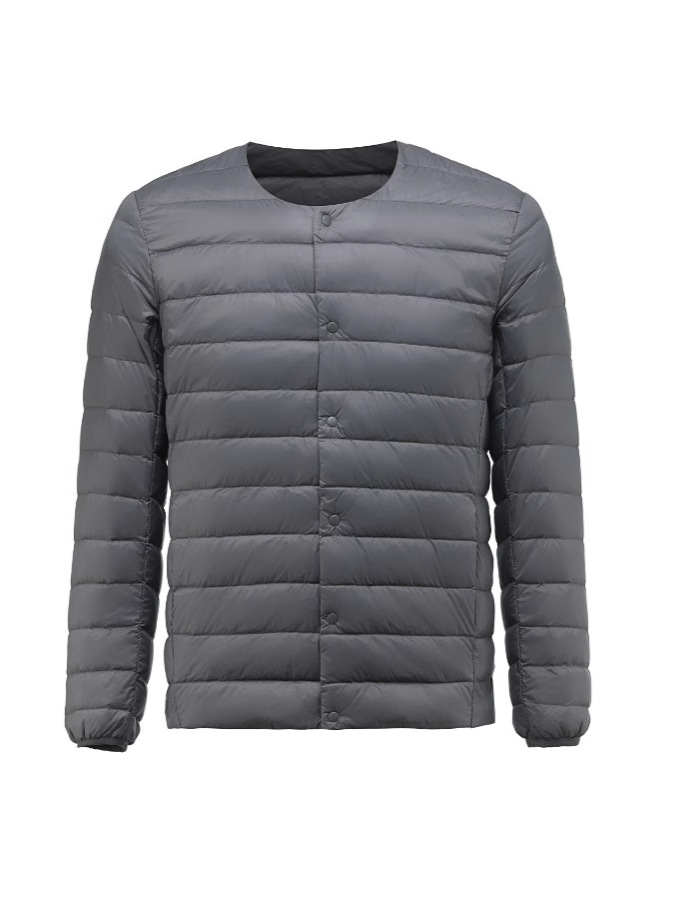 2025 New Lightweight Down Jacket Men's Round Neck Variable V-Neck Liner Down Jacket for Young and Middle-aged Interior