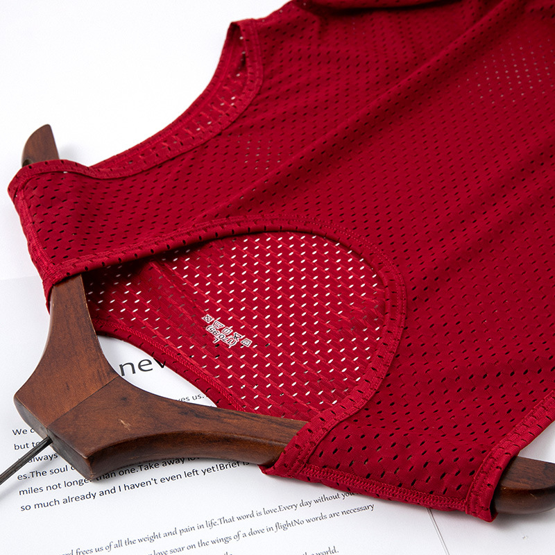 Men's Ice Silk Mesh Vest Summer Thin Slim Fitness Sports Men's Sleeveless Vest Men's Bottoming Wholesale