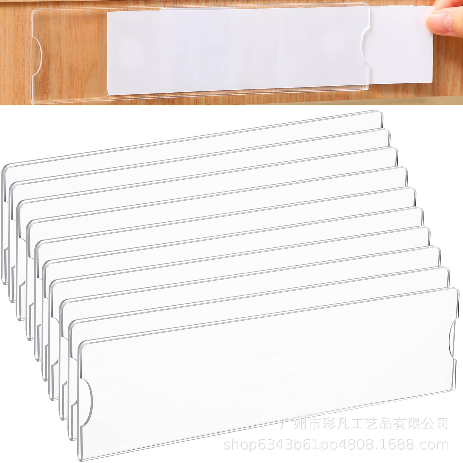 Прямые продажи от производителя, прозрачный акриловый держатель для знаков с клейкой наклейкой