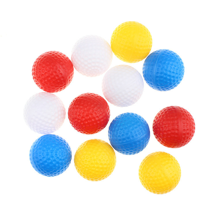 41mm non-porous mixed color indoor golf practice ball PE blow molded hard hollow ball toy pet ball