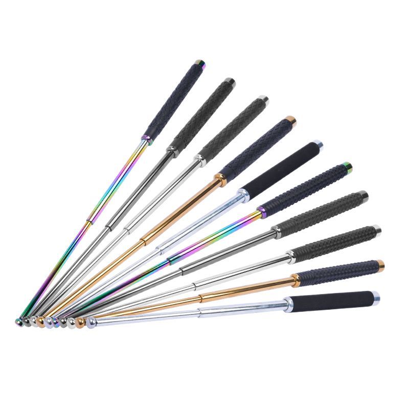 Stick Retractable Stick Self-defense Stick Hand Guard Knife Portable Self-defense Retractable Stick Security Equipment Three-section Stick Stick