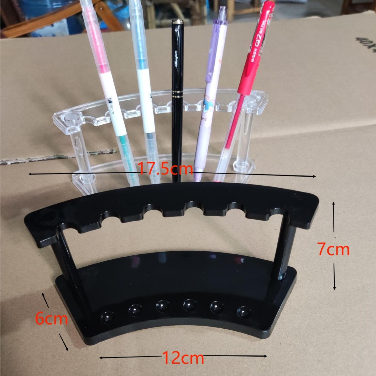 Прямой акриловый подставка для ручек, прозрачный пластиковый стенд для ручек B-01