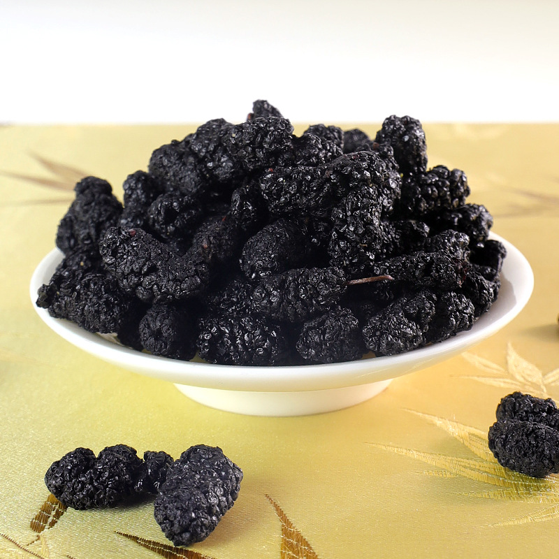 Xinjiang Dried Mulberries, Black Mulberries in Bulk, Sand-Free, Edible, 500g, Flower Tea, Black Mulberry Seeds, Manufacturer, Wholesale, Dropshipping