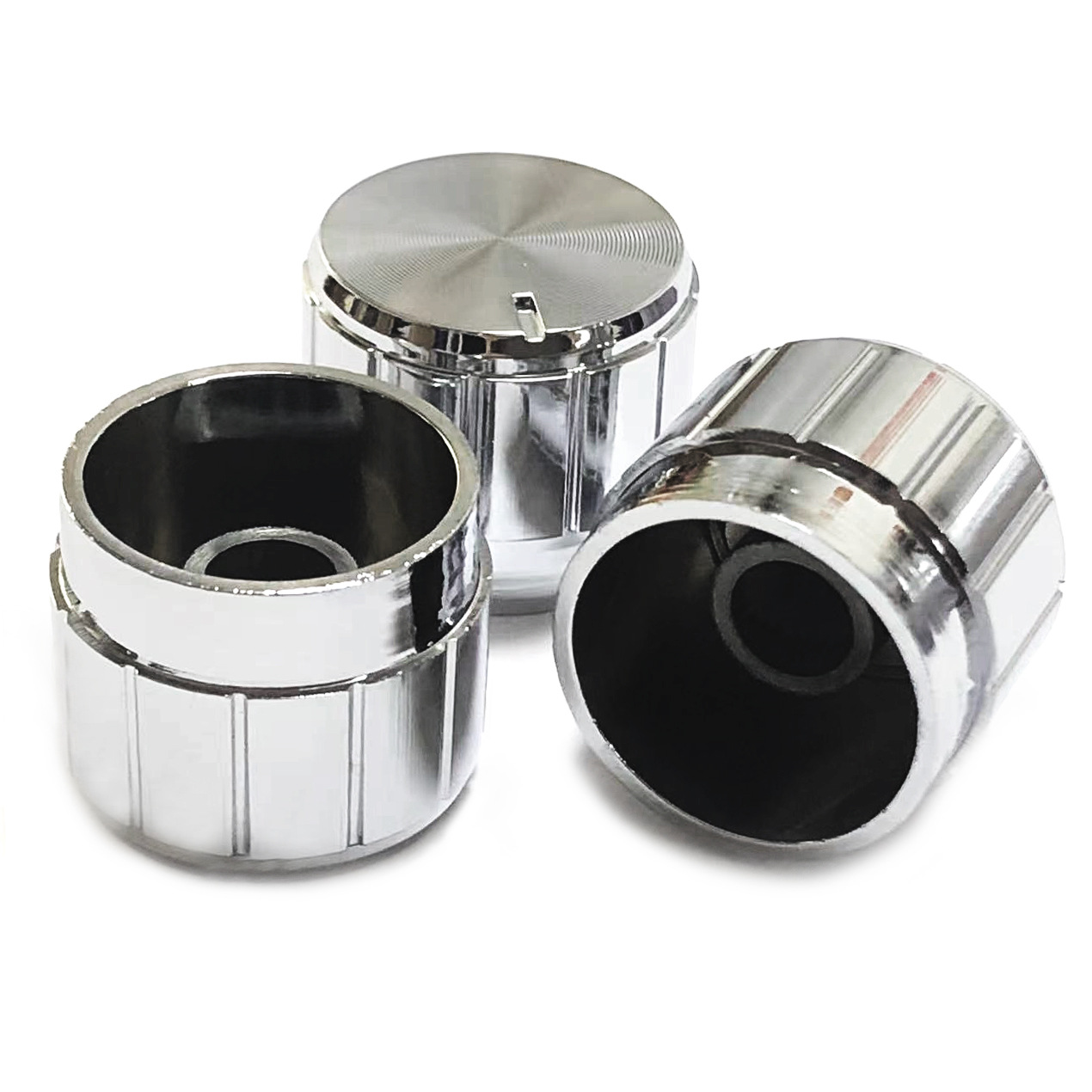 20 имитационных алюминиевых ручек, пластиковые, с электролитическим покрытием, для потенциометров