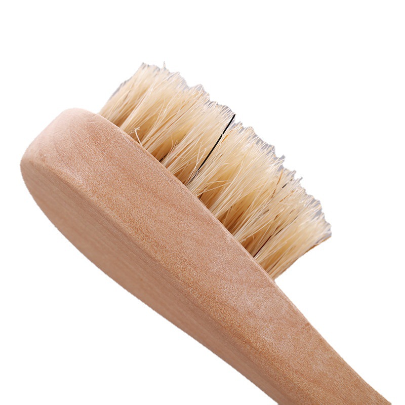 Factory direct supply short handle bristle face cleaning brush to clean pores small face brush handle small face brush bath cleaning brush