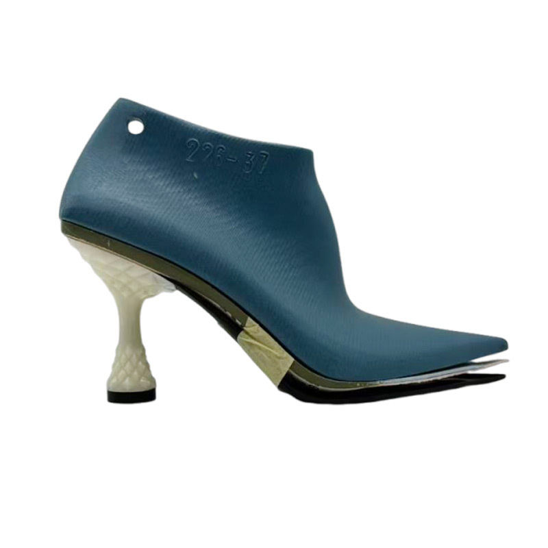 In-Stock High Heels with Pvc Outsole and Pp Midsole, Matching Heel Half-Finished Products Wholesale Women's Sandals with Pointed Toe Outsole