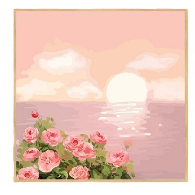 flower digital oil painting diy coloring hand painting children hand painted filled landscape tulip digital oil painting wholesale