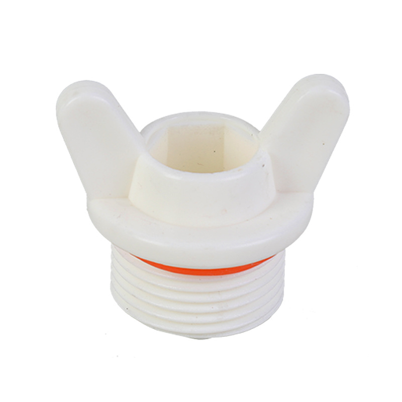 Plastic Rabbit Ear and Horn External Thread Plug 1/2 Inch, 3/4 Inch, 1 Inch External Thread Hand-Tightened Plug with Sealing Ring, Leak-Proof