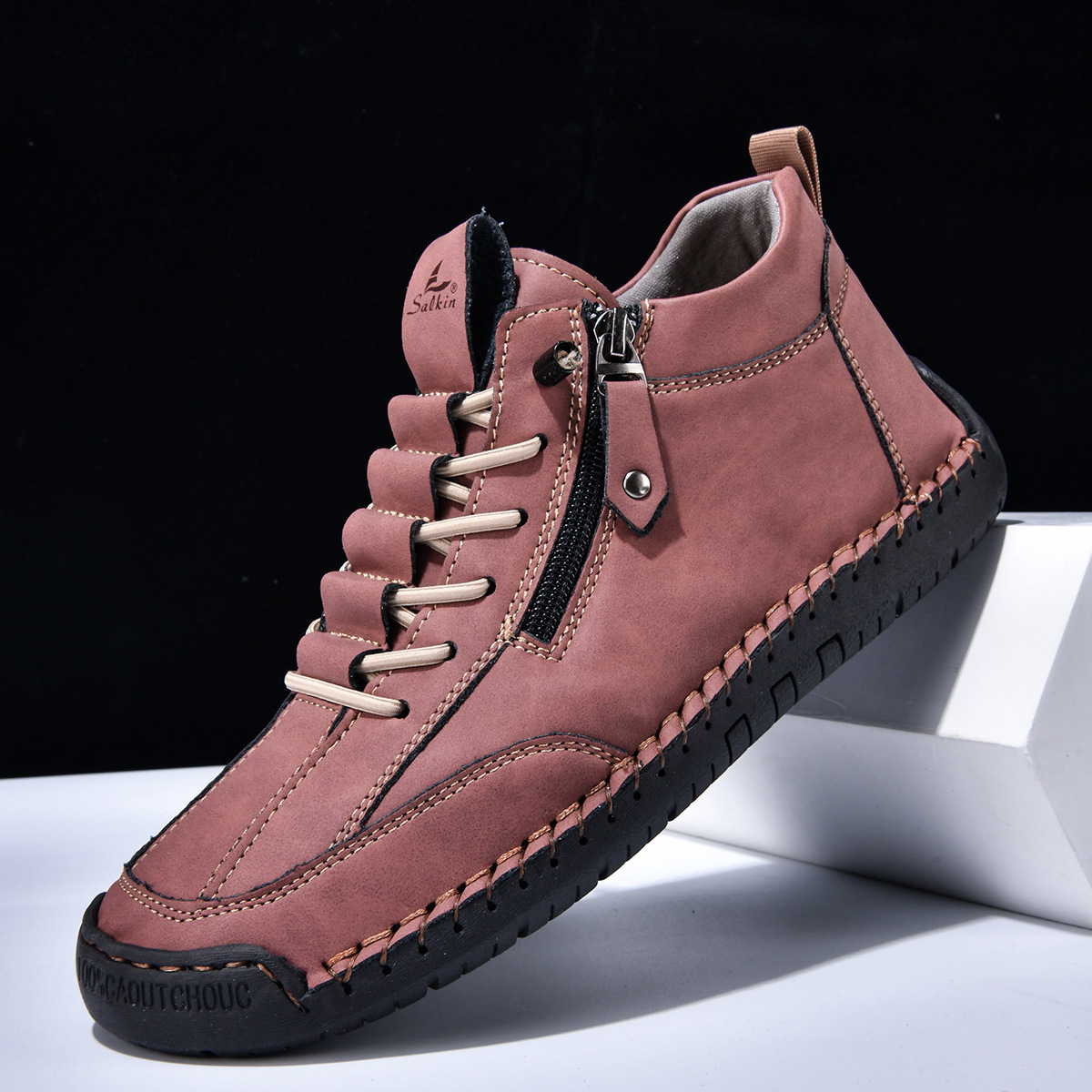 2025 Autumn/Winter New Amazon Men's Martin Boots Mid-Low Casual Ankle Boots Couple Versatile Side Zipper Women's Shoes