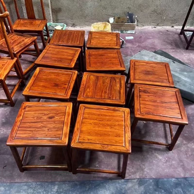 Мебель из красного дерева, квадратный табурет из хайнаньского желтого дерева, табурет для смены обуви, низкий квадратный табурет, маленький табурет, богатый табурет