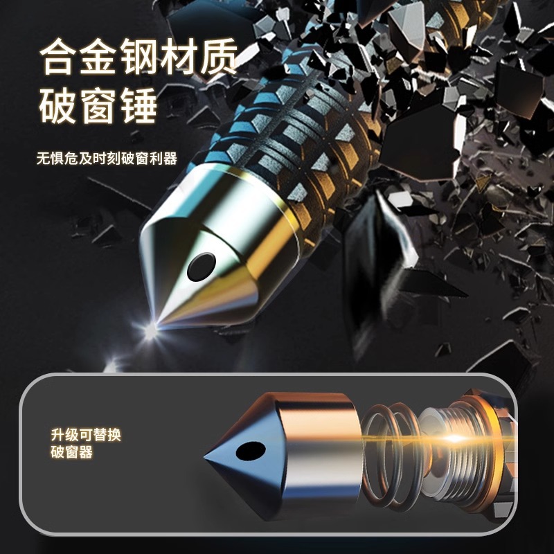 Expandable Baton Self-Defense Legal Weapon Iron Baton Spring Stick Anti-Wolf Supplies Car-Mounted Three-Section Baton Retractable Baton