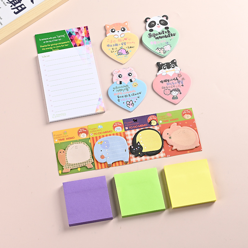 Customized Convenience Stickers, Simple and Colorfulful N-Time Sticky Notes, Ins Style Stickable Creative Note Pads, Customized