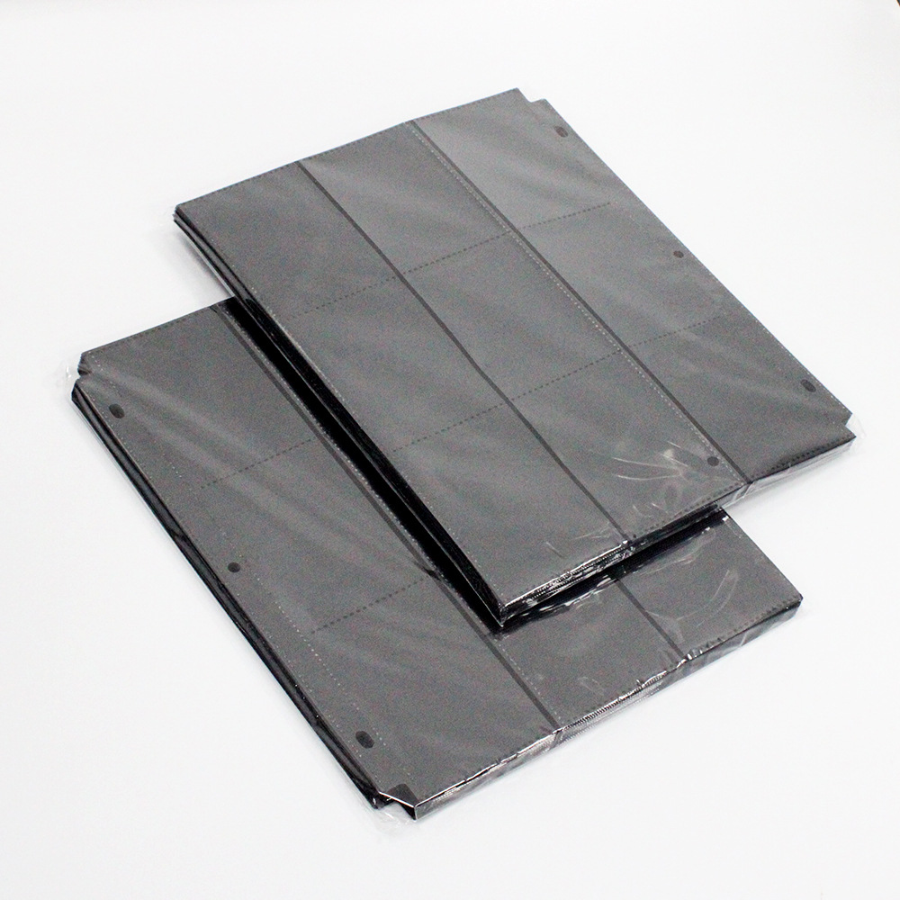 11-hole double-sided 9-grid black card page Baokemeng Yu-Gi-Oh magic card collection card page card book loose-leaf core