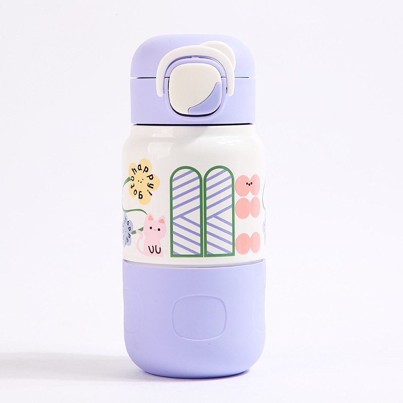 Factory Direct Supply of Children's Cup Sleeves for School Girls, Straw Cup Sleeves, Insulated Cup Silicone Children's Straw Cup Sleeves