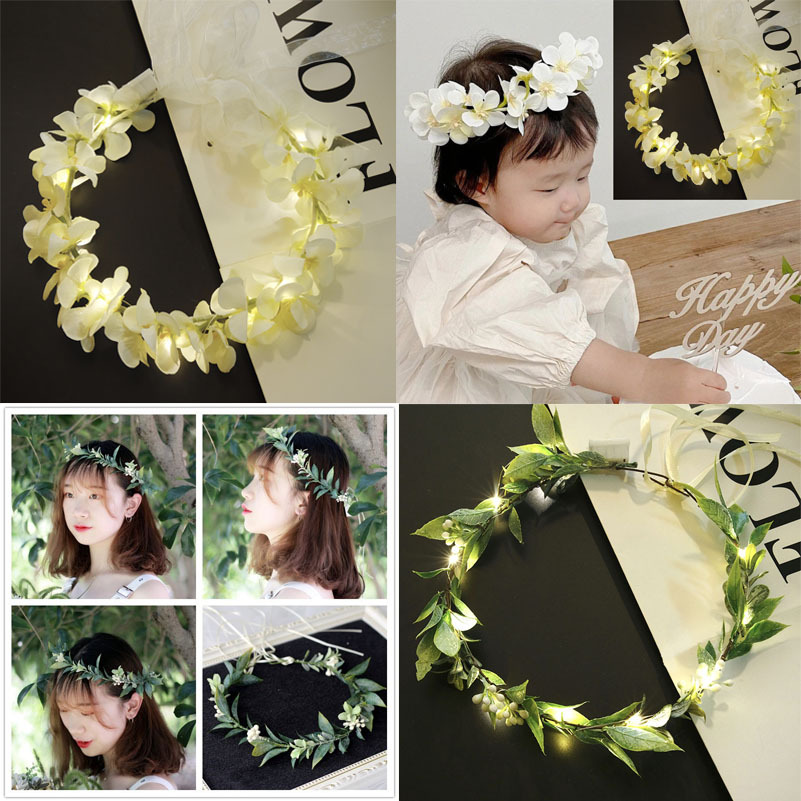 Back-To-School Season Gifts, Forest-Style Luminous Garlands, Pastoral Plants, Florals, Flower Girl Headdresses, School Chorus Stage Performances