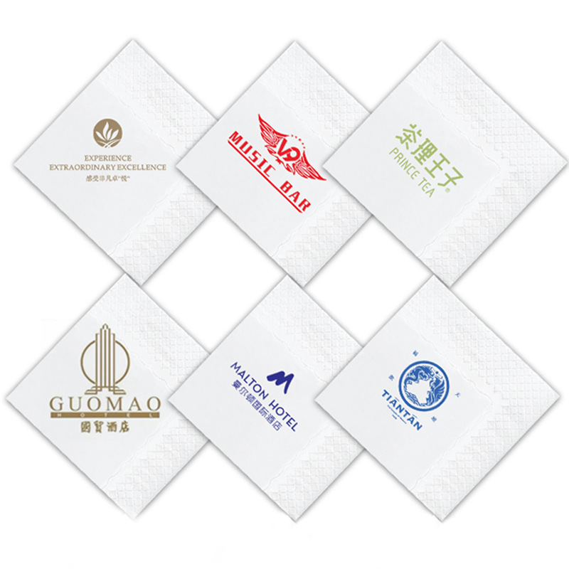 Hotel Napkins Custom Logo Napkins Printed Napkins Commercial Catering Special Square Napkins Color Printed Napkins Cross-Border