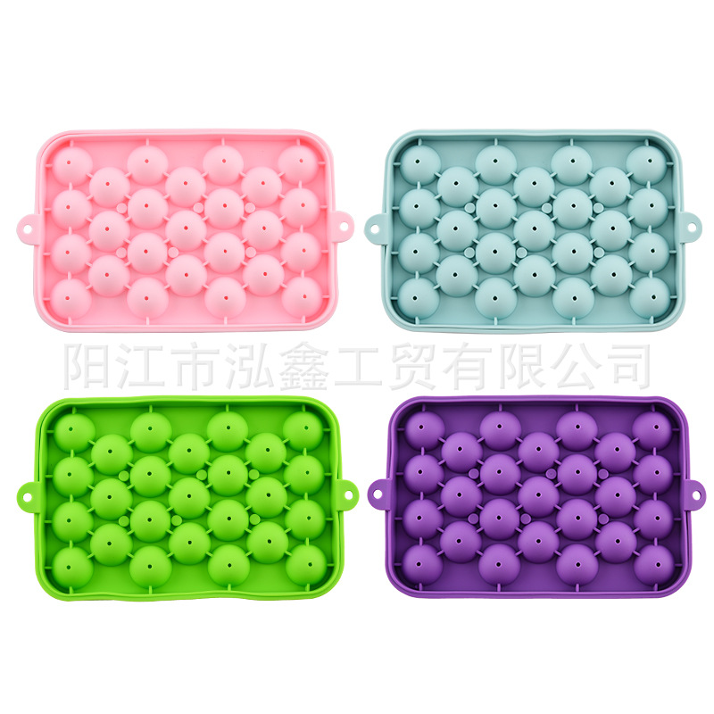 New Ice Cube Mold Factory Silicone Ice Ball Ice Box Round Ball Household Ice Tray Food Grade Round Large Capacity