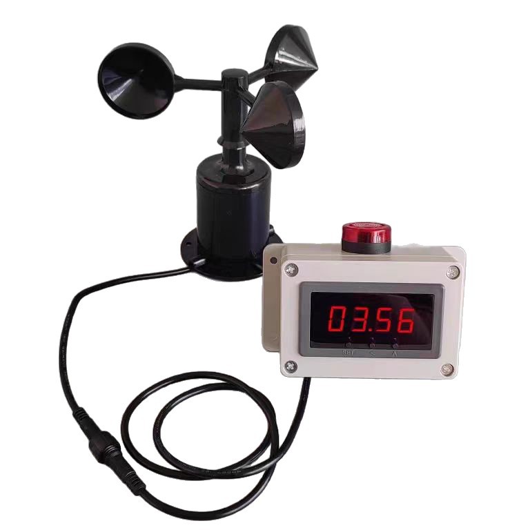 High-Precision Tower Crane Engineering Machinery Ultra-Air Volume Measuring Instrument Ship Aviation Wind Detection Wind Direction Digital Display Wind Speed Alarm