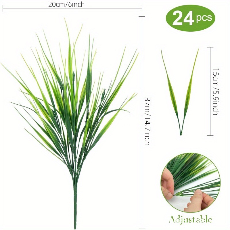 Amazon Spring Color 7-Pronged Spring Grass Plant Artificial Fake Flowers Autum Wedding Decoration Plastic Flowers and Green Plants Wholesale Aquatic Plants