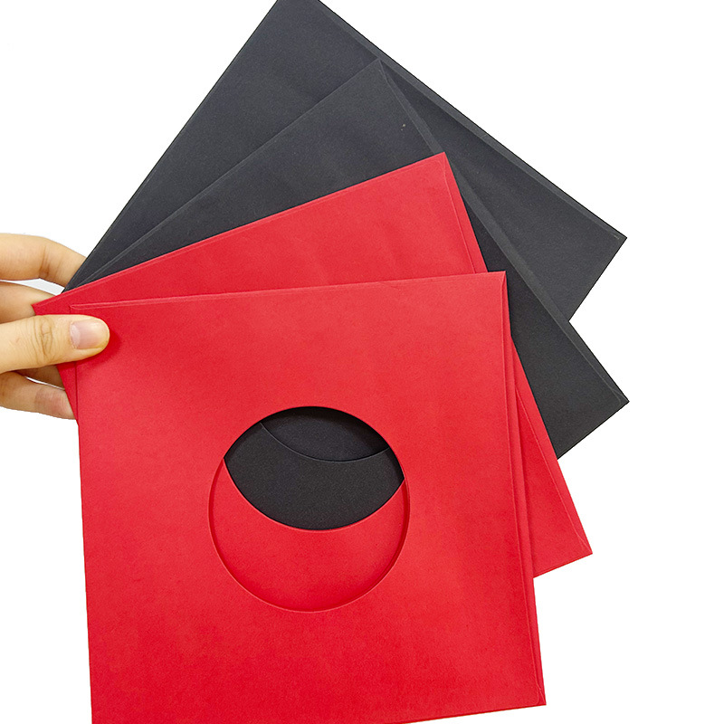 Lp Vinyl Record Bag 7-Inch 10inch 12inch Paper White Black Red Kraft Paper Record Cd Disc Protective Cover