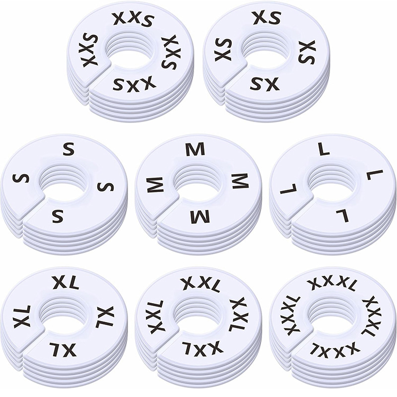 Round Clothing Size Divider Plastic Disc for Wardrobe Classification Double-Sided Printing Cross-Border Hot Sale