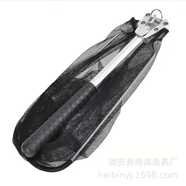 Aluminum Alloy triangle folding braiding net short section hand braiding net Road Yafei fly stream fishing net portable fishing gear wholesale