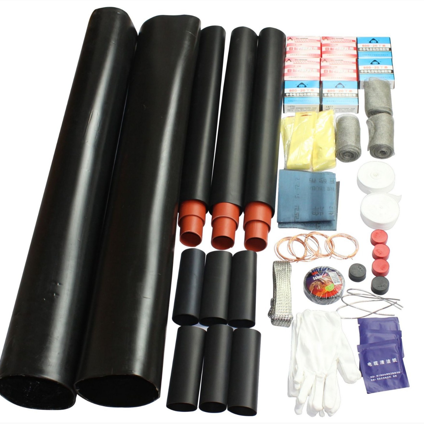 High-Voltage Heat Shrinkable Intermediate Joint Wholesale 10Kv35Kv Cable Head Insulation Anti-Corrosion Cable 10Kv