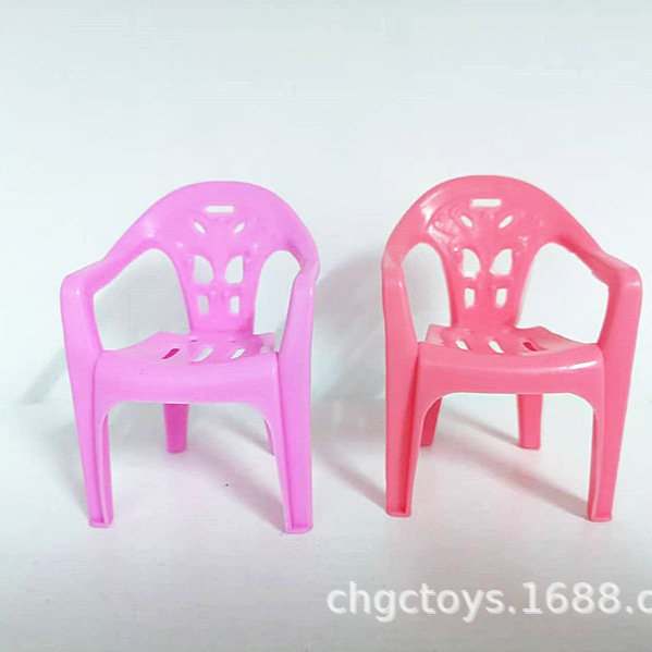 6.8cm Backrest Chair Dollhouse Playhouse Accessories Stool Nostalgic Mini Chair Simulation Ornament