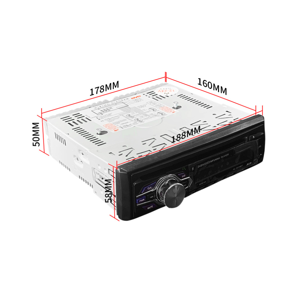 Car DVD player multi-function car DVD player Car single spindle DVD24V-12V Bluetooth call hands-free