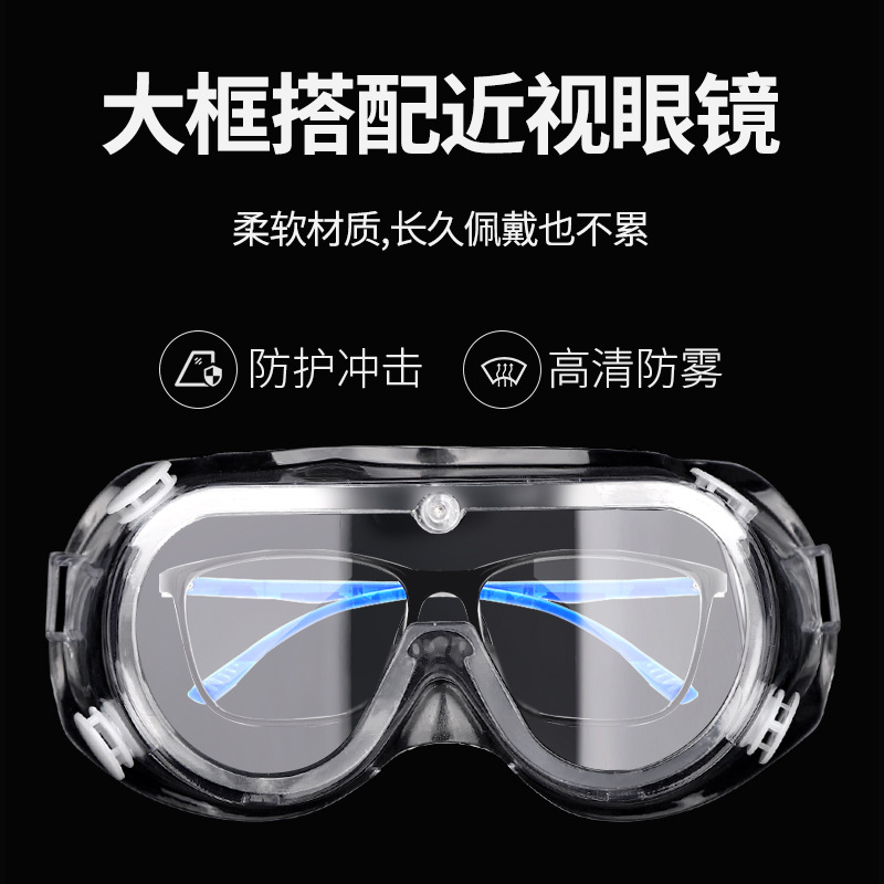 Manufacturer's Anti-Fog Goggles, Anti-Impact Transparent Protective Eye Mask, Anti-Sand, Anti-Dust, Anti-Spittle, Labor Protection Glasses, Fully Enclosed