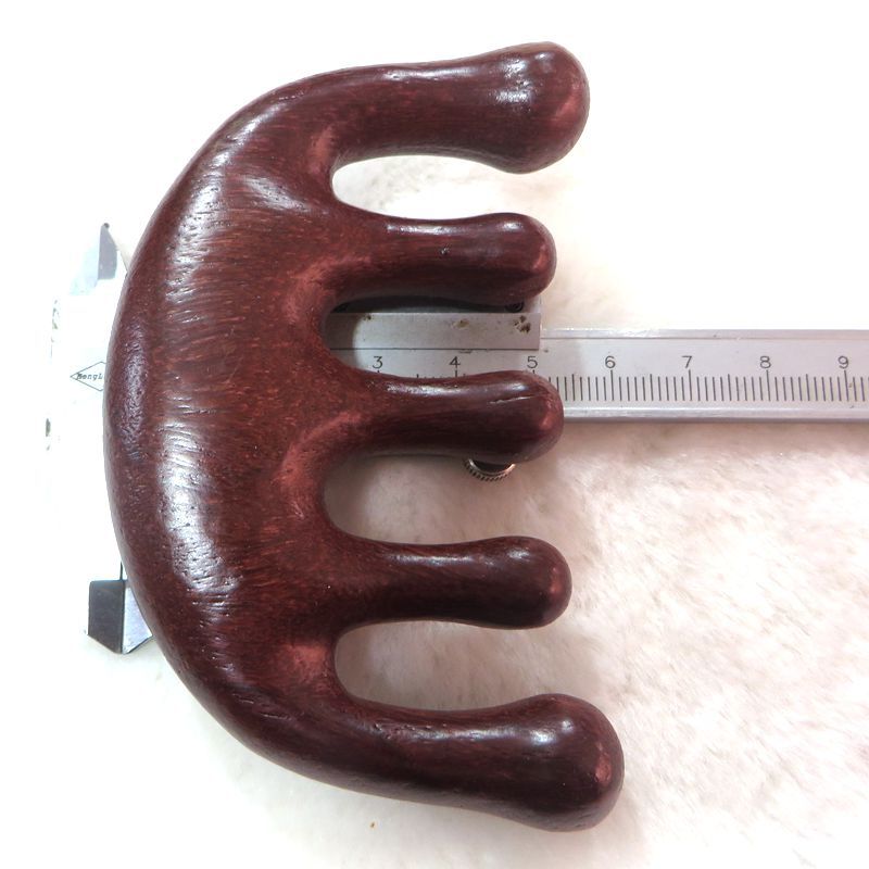 Five-tooth Wooden Comb Sandalwood Five-tooth Massage Comb Head Meridian Comb Women's Anti-static Head Therapy Wide-tooth Massage Headskin Comb