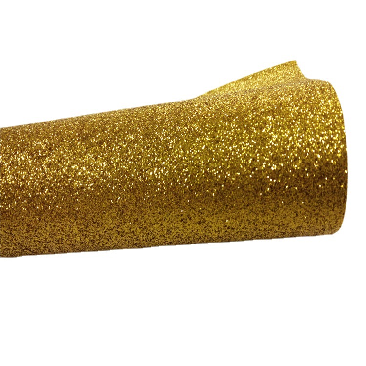 Flash Glitter Christmas Cloth Fine Powder Leather Crafts Golden Yellow Magic Color Flash Cloth Colorful Non-woven Fabric