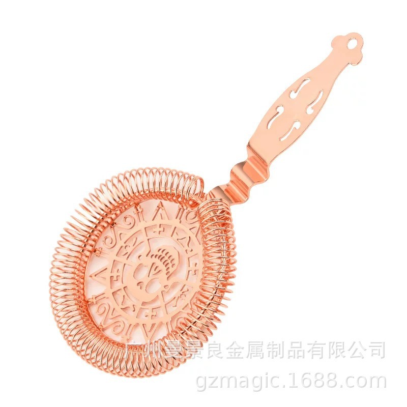 Stainless Steel 304 Skull Filter Bar Cocktail Ice Separator Filter Creative Cross-Border Sample