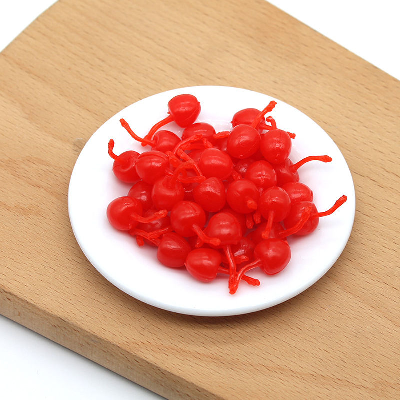 Миниатюрная PVC модель вишни для DIY, клей для крема, чехол для телефона, материалы для красоты, аксессуары для кукольного домика