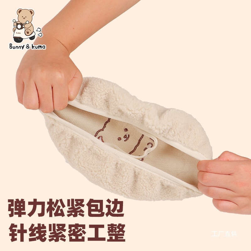 Electric Vehicle Baby Seat Cushion Thickeneded Winter Kids Safety Seat Cover Autumn and Winter Battery Vehicle Motorcycle Seat Cover