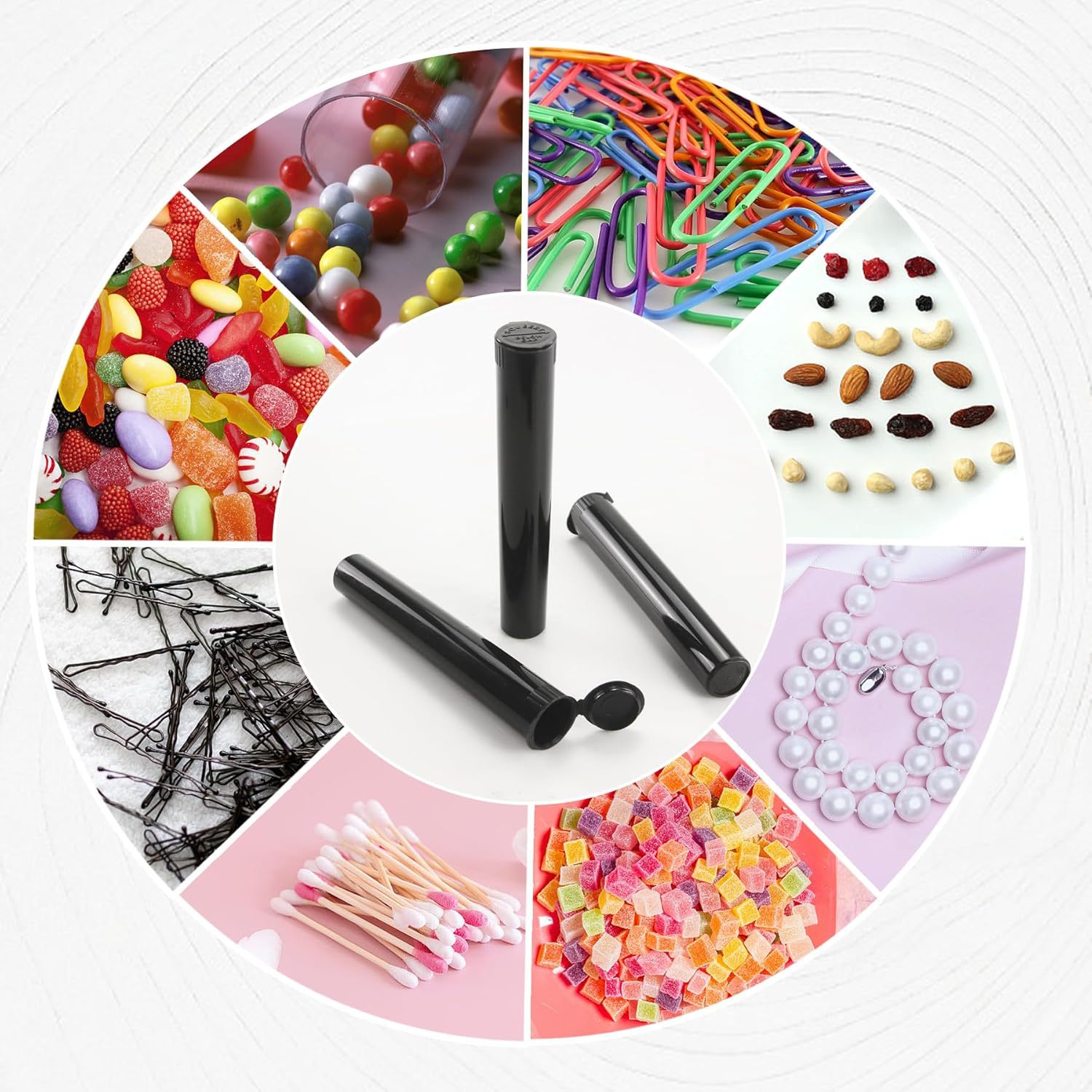 Cross-Border Storage Tube Pill Cotton Swab Tube Waterproof Cigarette Storage Tube with Lid Squeeze Bottle Sealed Plastic Container