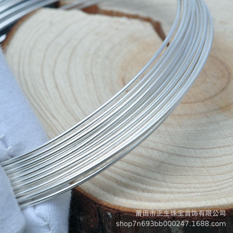 S999 Pure Silver Wire Bracelet Necklace DIY Plain Silver Accessory Material Simple Earring Wire Silver Wire Handmade