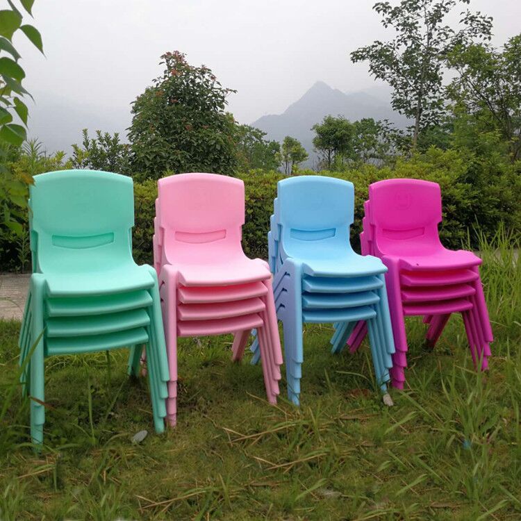 Kindergarten chairs children's plastic back chairs thickened student training courses desks and chairs children's stools manufacturers wholesale