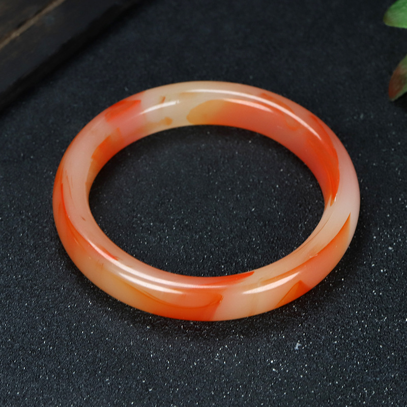 Factory wholesale stall supply imitation jade bracelet women's imitation Hotan Bi narrow jade bracelet