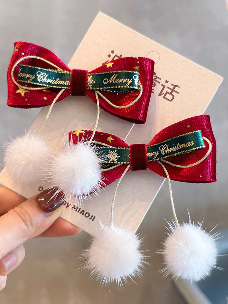 Christmas Kidsren's Hairpins, Hairpins, Hairpins, Rubber Bands, Hairbands, Kidsren's Cute Bow Hair Accessories