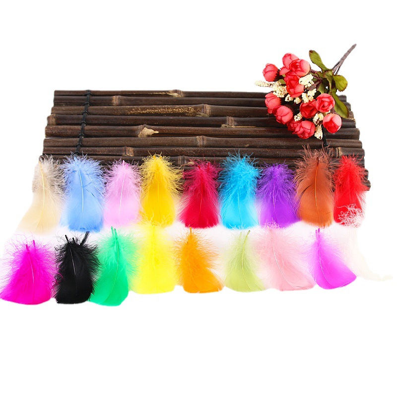 36 Color Factory wholesale small floating small feather high quality supply dyed Swan hair DIY color feather jewelry